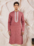Men's Rose Pink Silk Blend Kurta